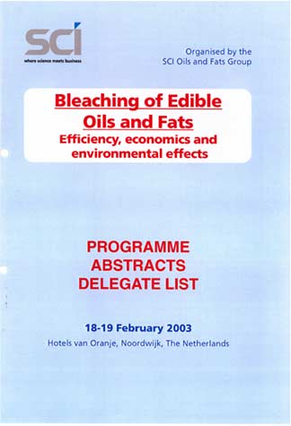 Bleaching of Edible Oils and Fats Recycling of bleaching earth — legal demands and economic aspects